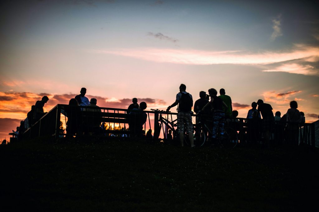 Beautiful sunset baby shower.